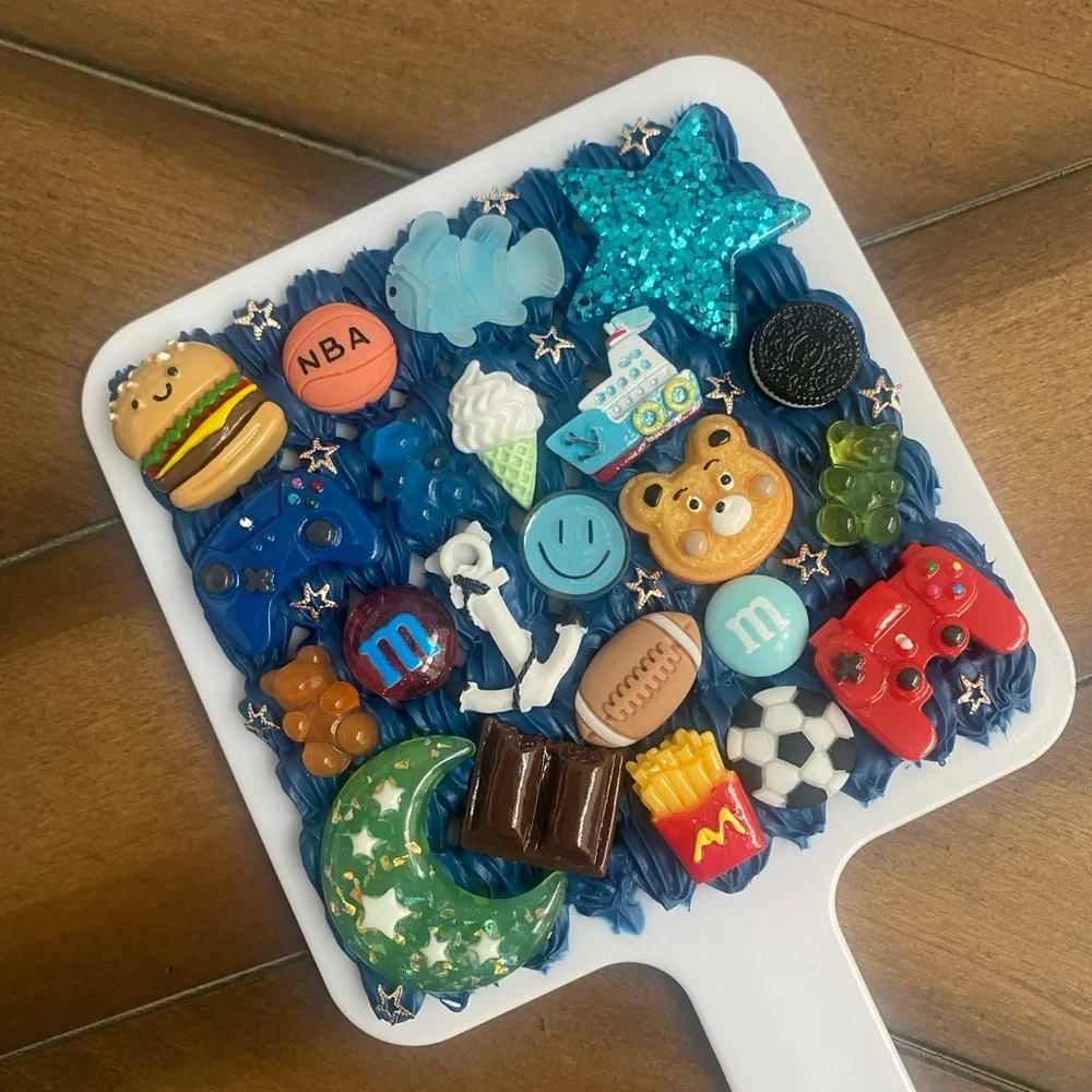 Blue Handmade Decoden Mirror